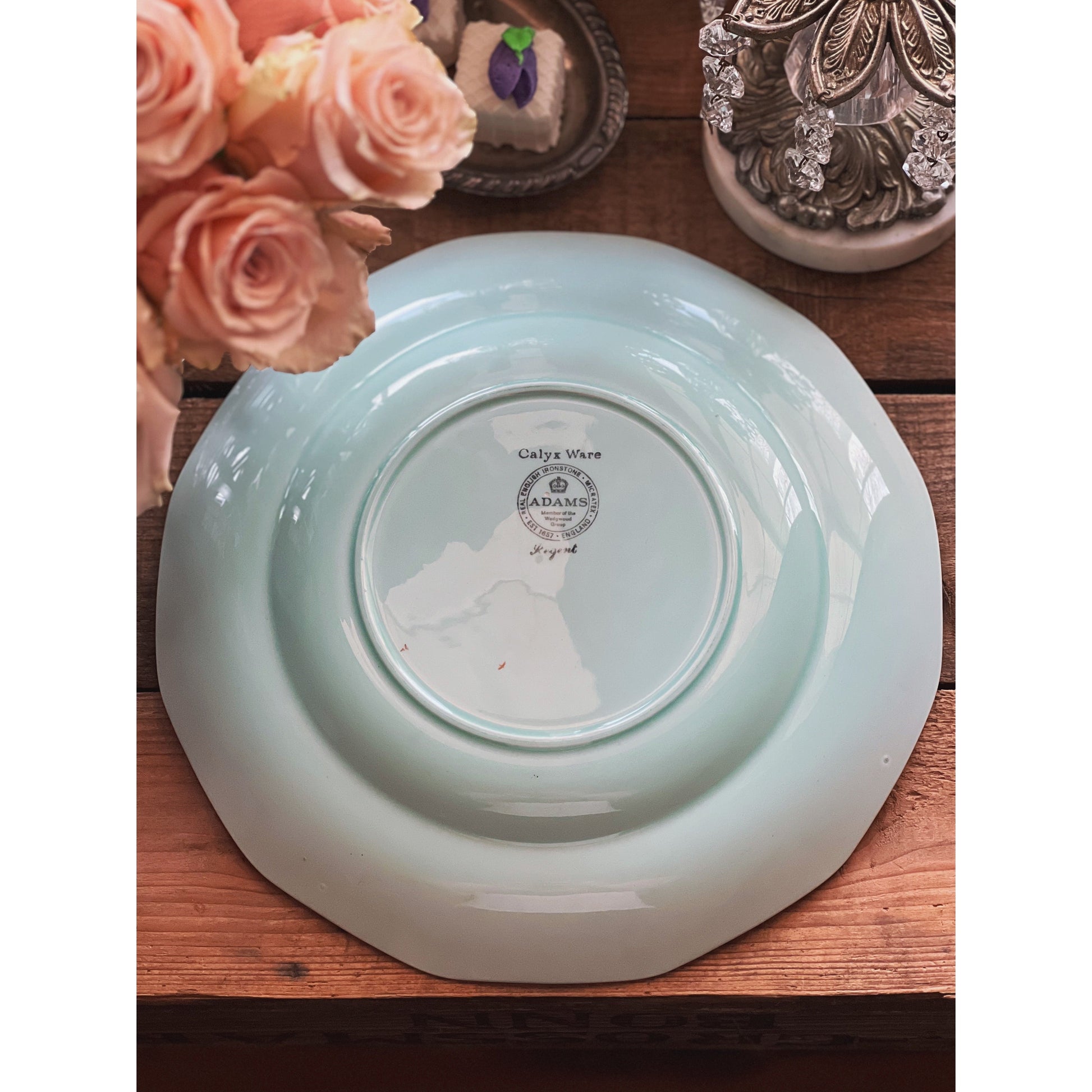 Vintage Adams Regent Calyx Ware Hand Painted Dinner Plate