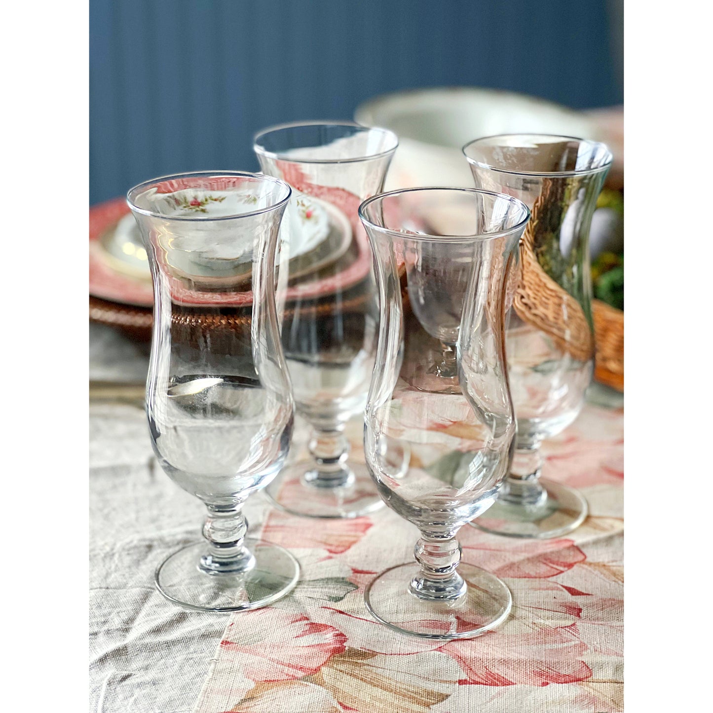 Set of 4 Tall Cocktail Glasses