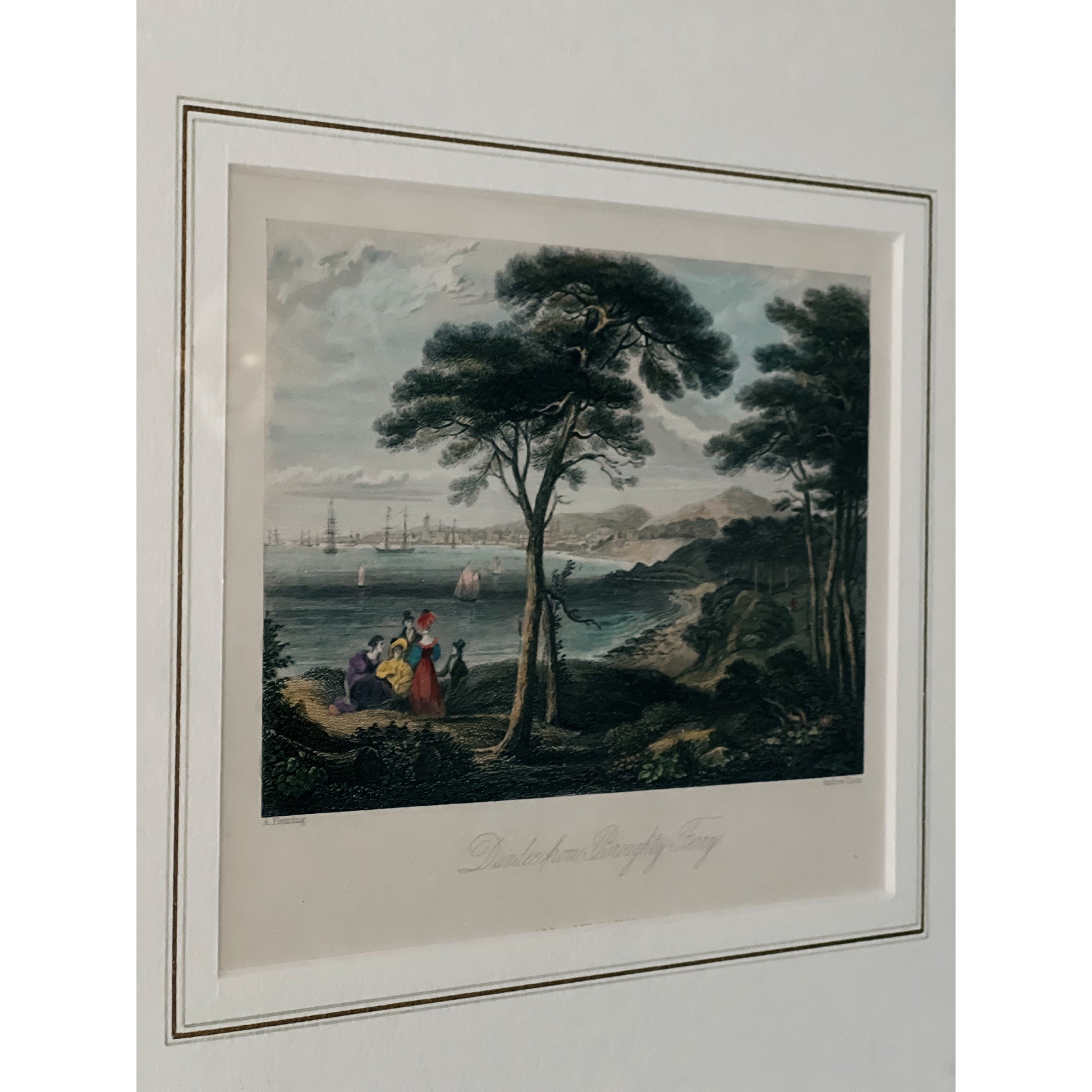 Dundee from Broughty Ferry Vintage Engraving by Andrew Thom
