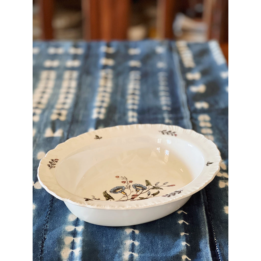 Vintage Wedgwood Williamsburg Wildflowers Oval Vegetable Bowl