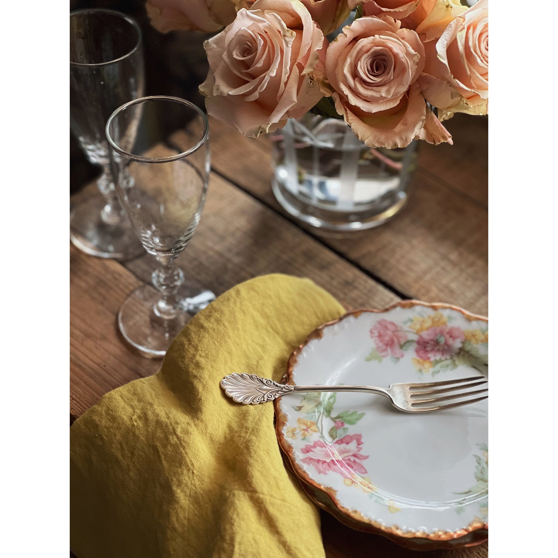 Vintage Bamboo Stem Champagne Flute