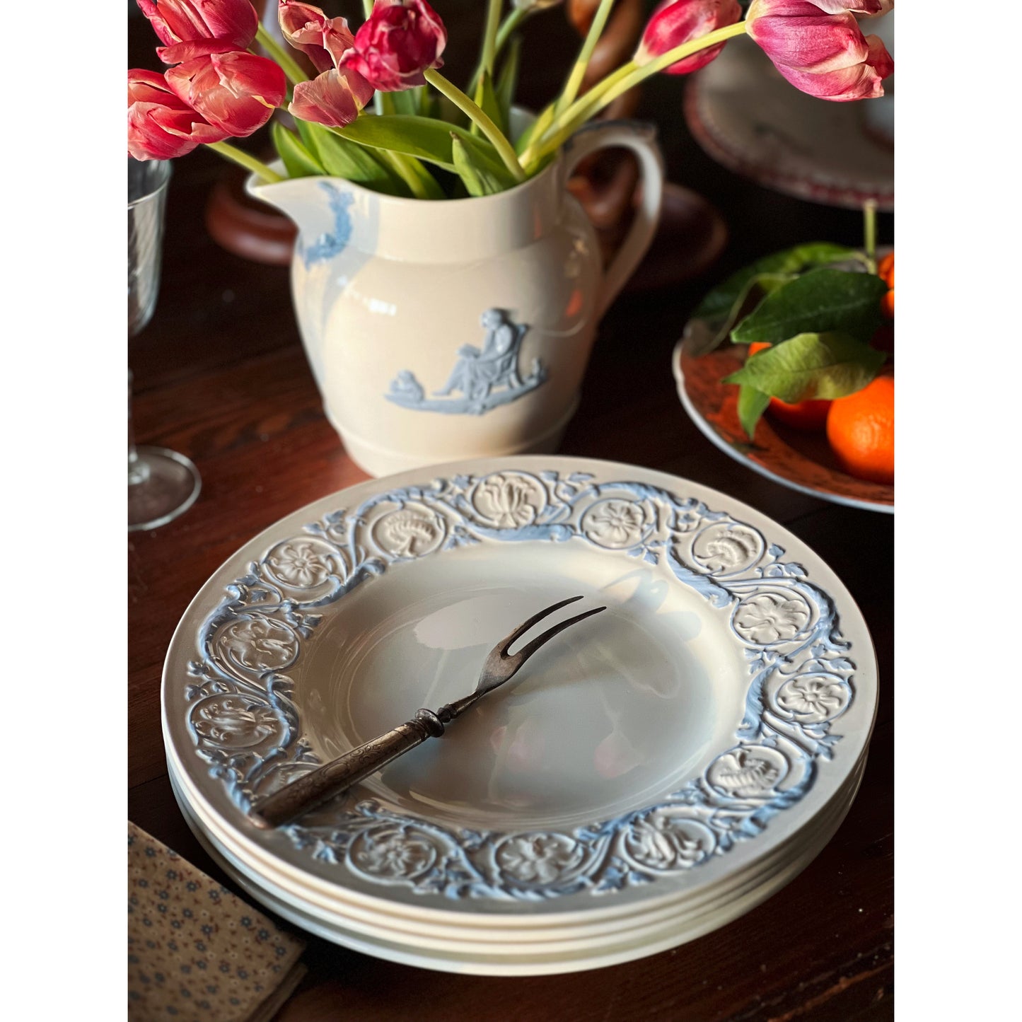 Wedgwood Patrician Kingston Blue Dinner Plate
