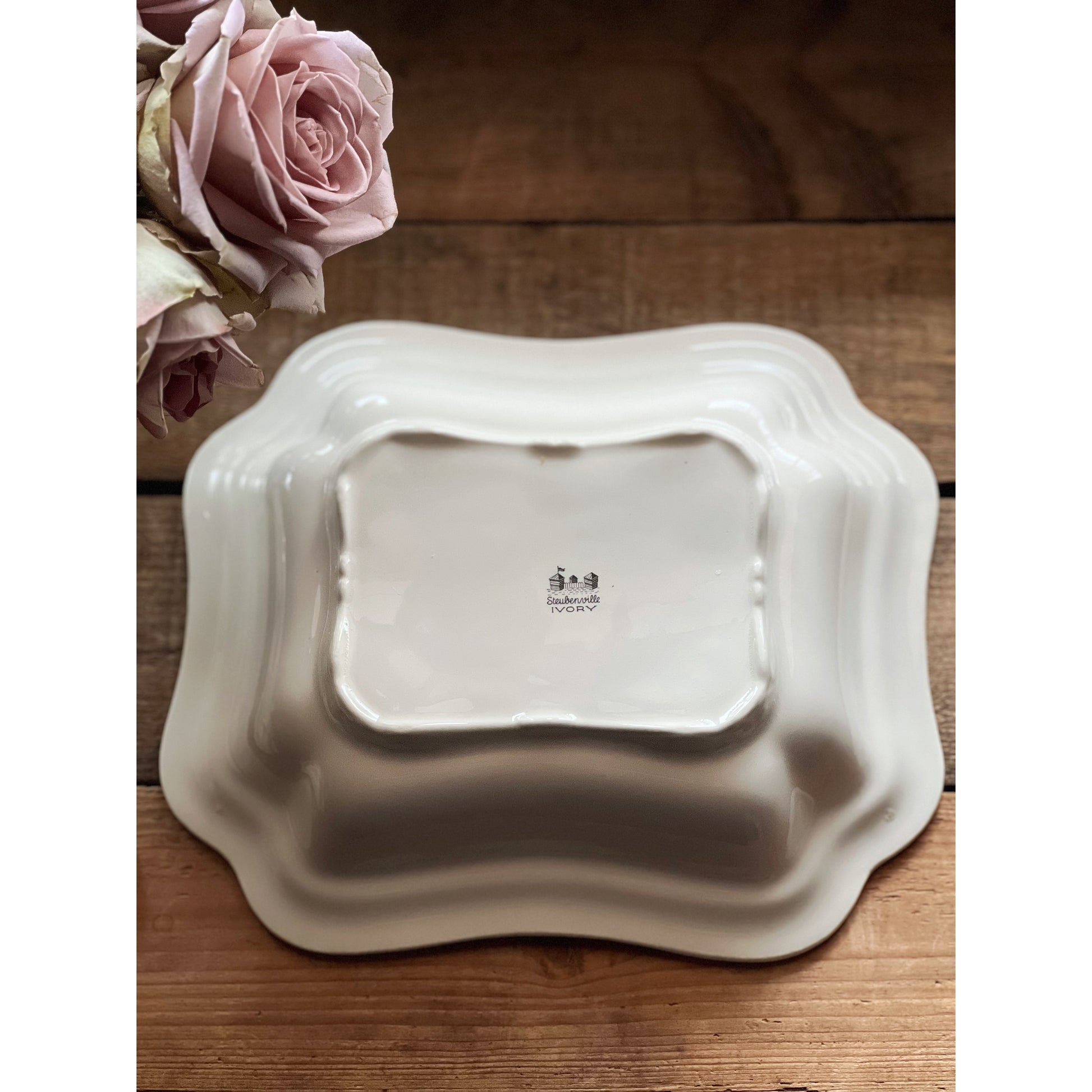 Vintage Steubenville Ivory Covered Vegetable Bowl