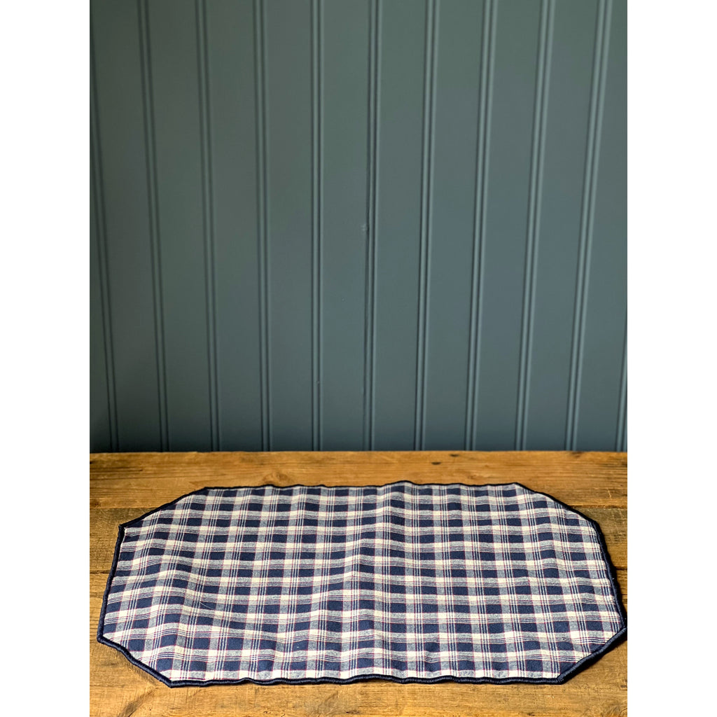 Set of 5 Vintage Plaid Placemats
