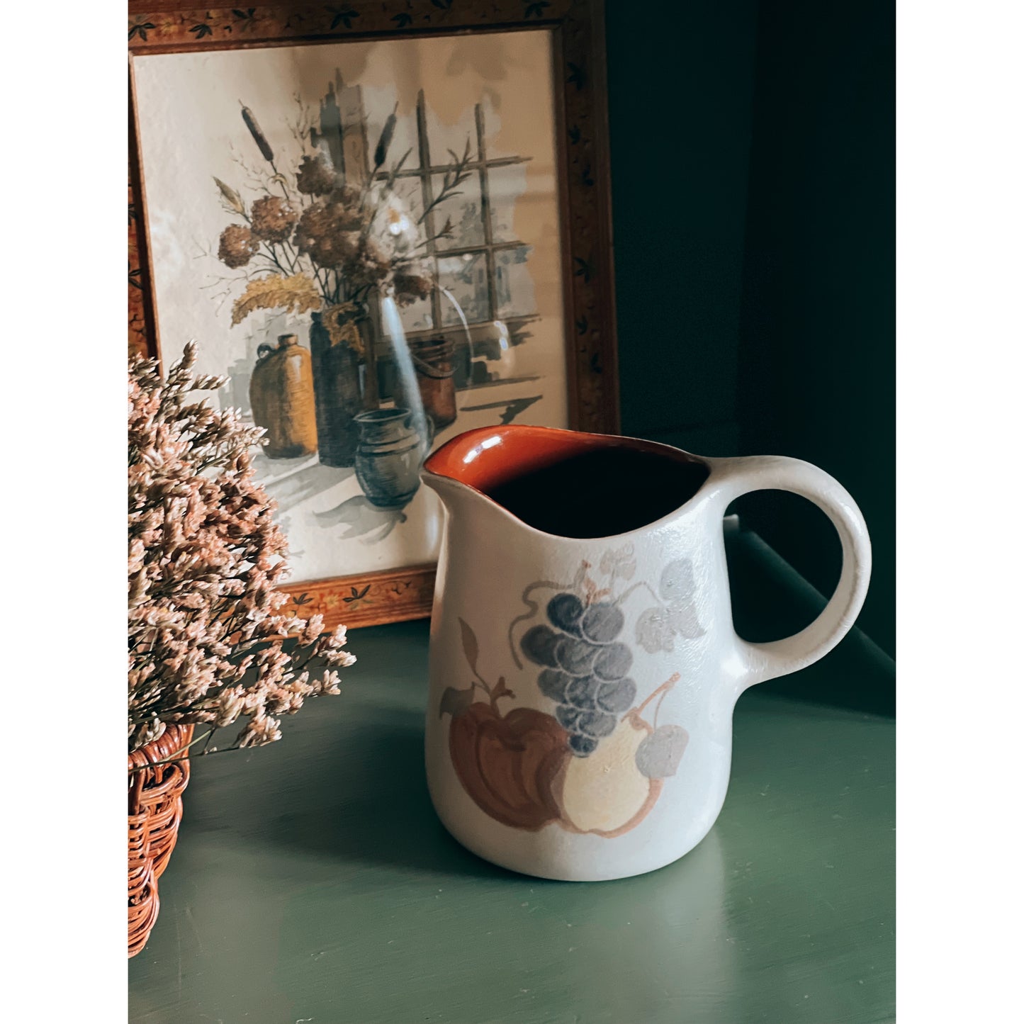 Stoneware Fruit Pitcher