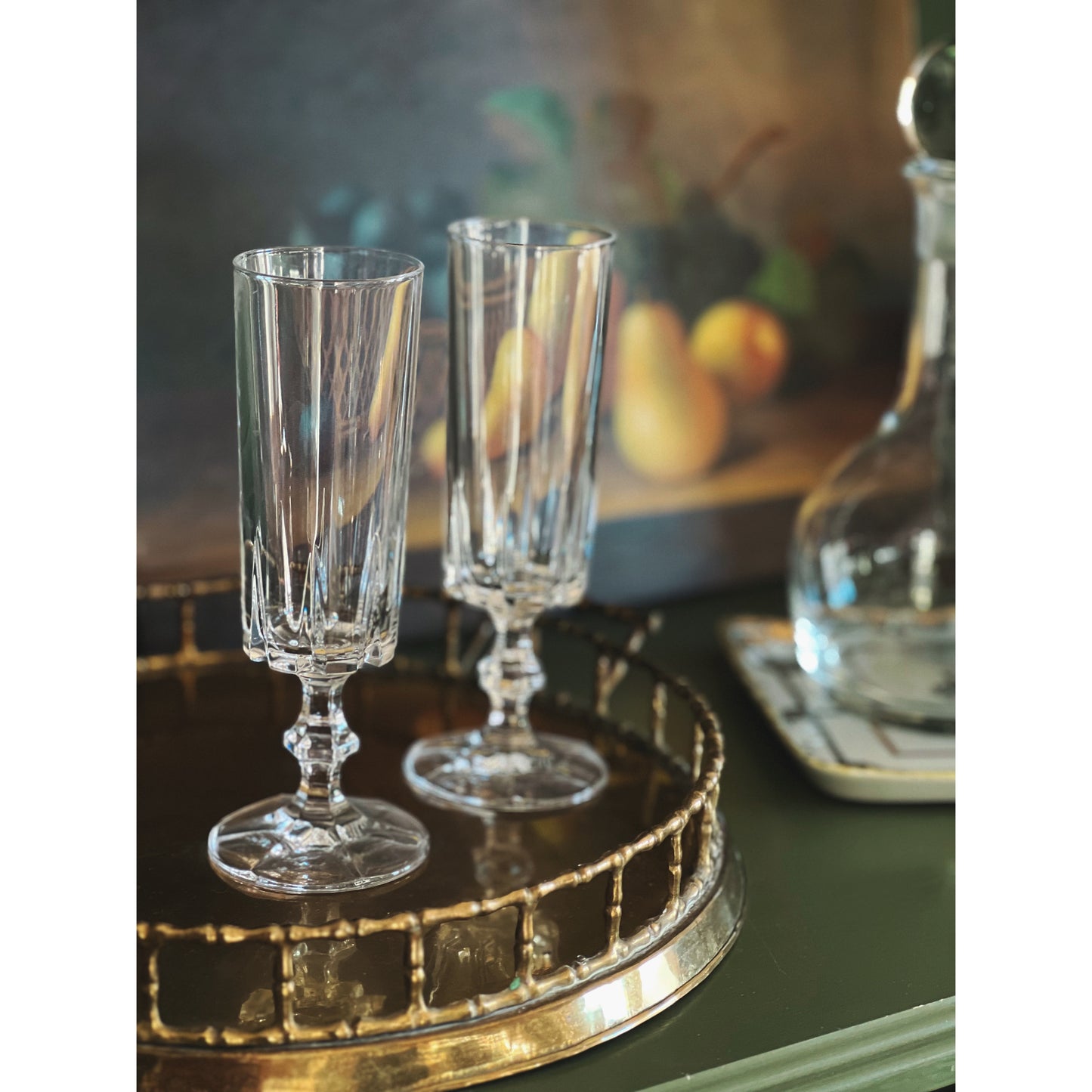 Pair of Crystal Champagne Flutes