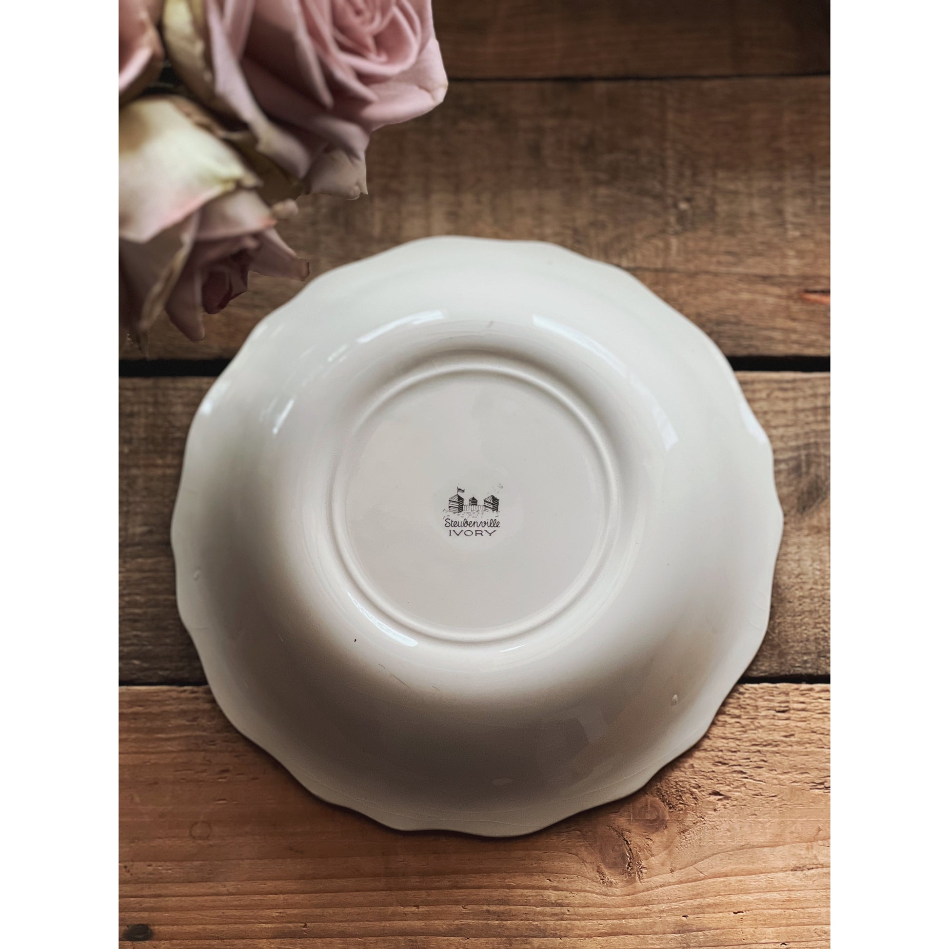 Vintage Steubenville Ivory Soup Bowl