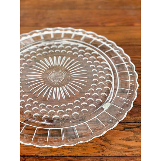 Vintage Glass Cake Plate