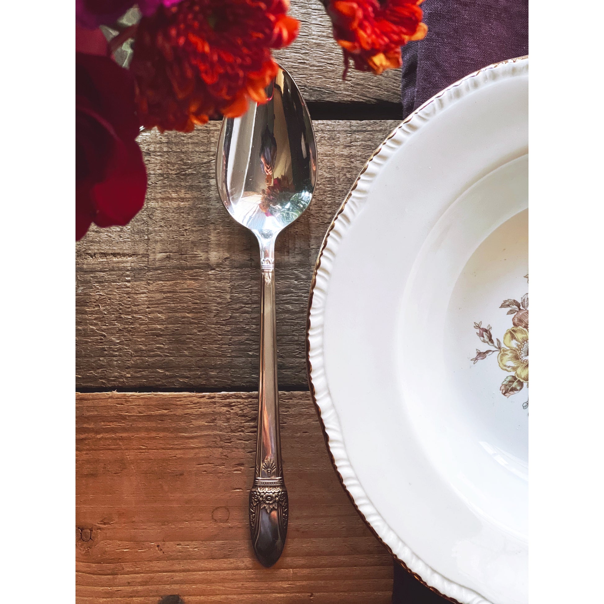 Rogers First Love Silver Plate Soup Spoon