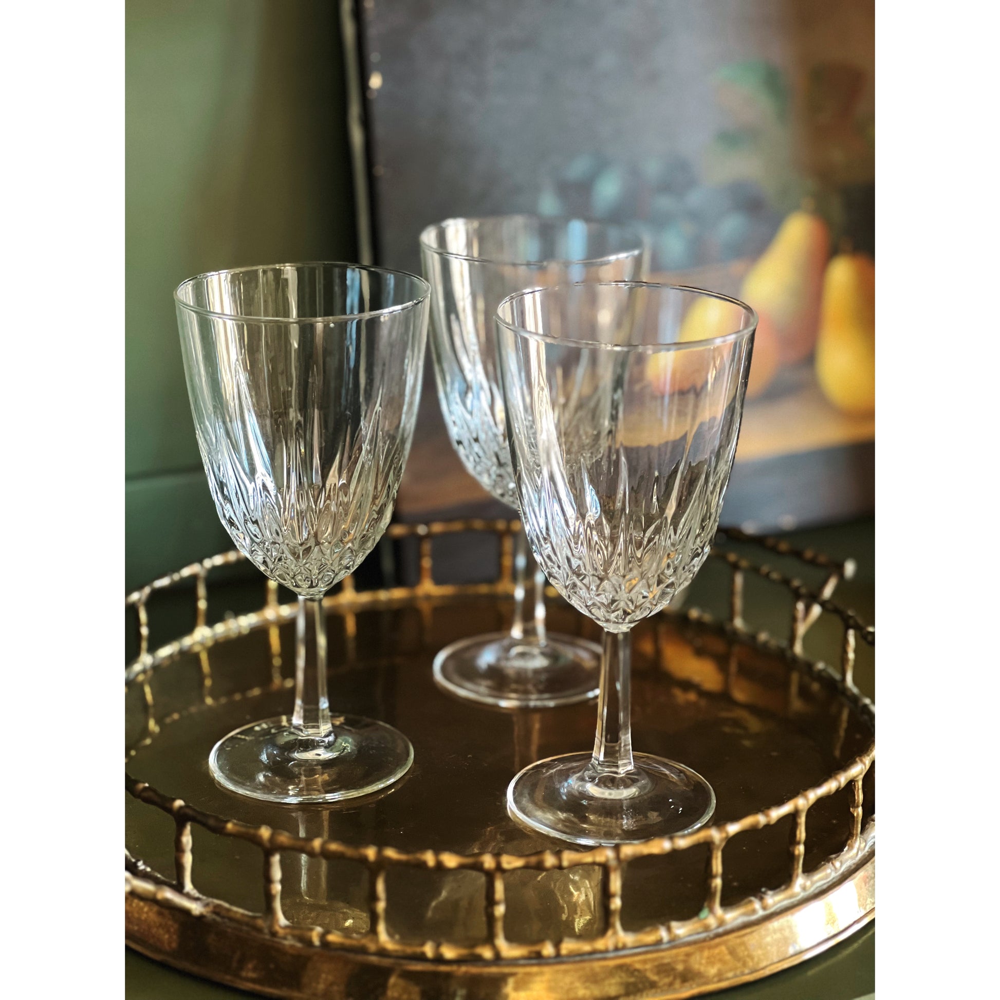 Vintage French Crystal Wine Glass