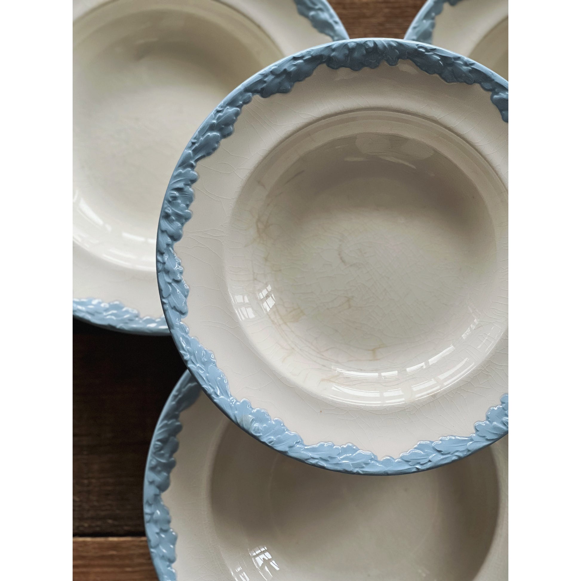 Set of 4 Wedgwood English Oak Soup Bowls