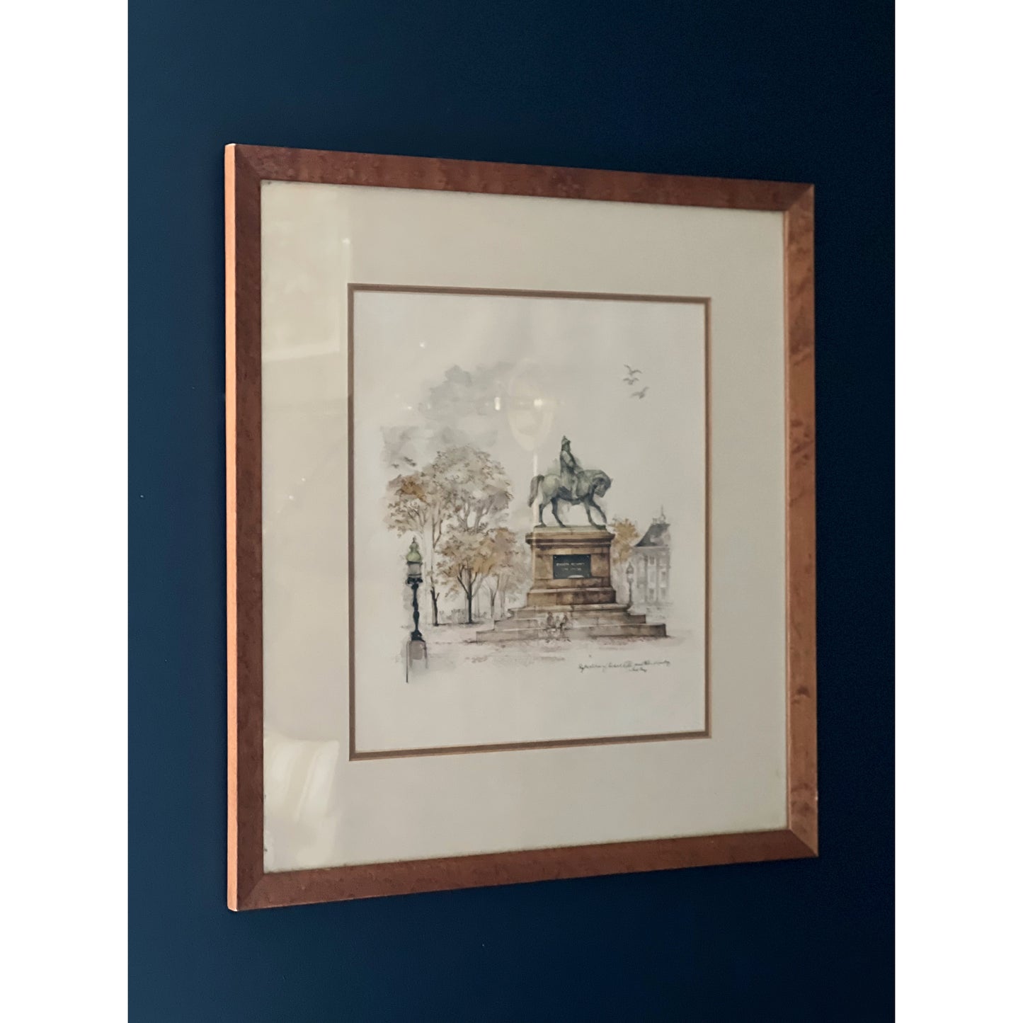 Mads Stage Copenhagen King Frederick VIII Framed Watercolor