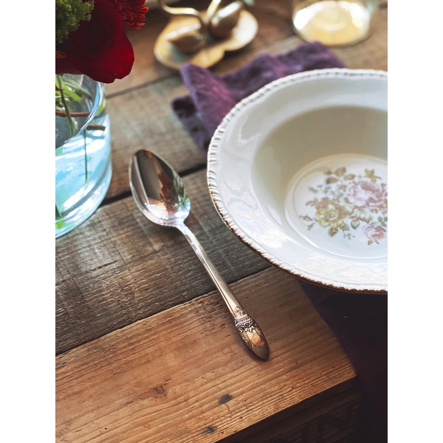 Rogers First Love Silver Plate Soup Spoon