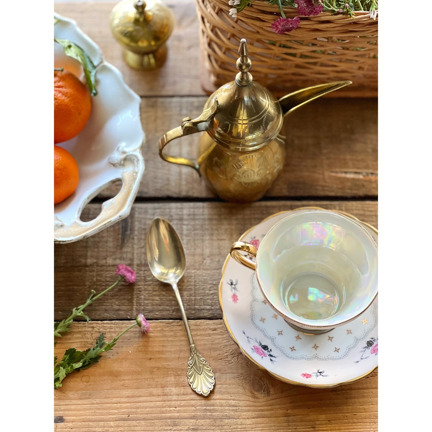 Small Brass Individual Vintage Teapot