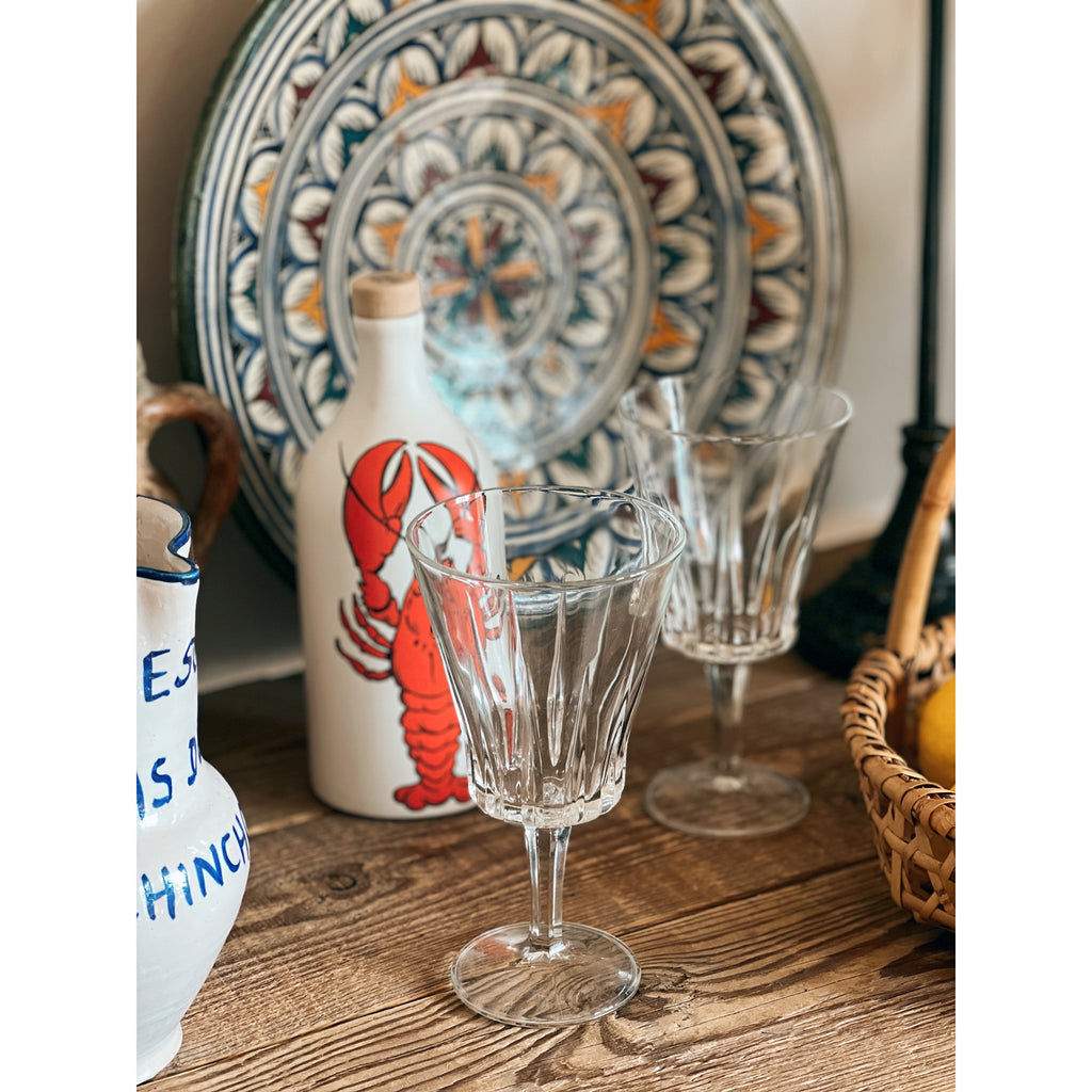 Vintage Italian Wine Glass