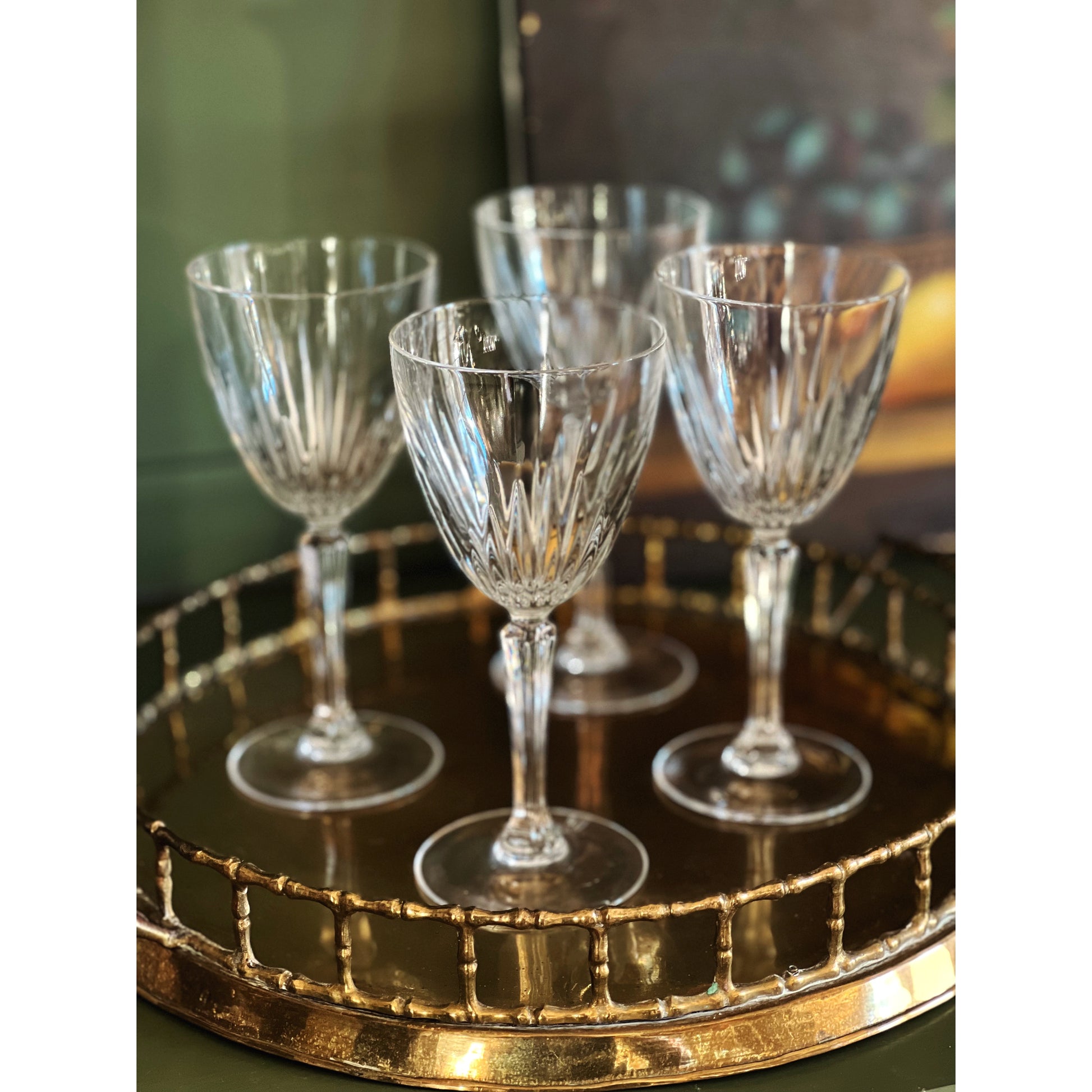 Vintage Crystal Wine Glass