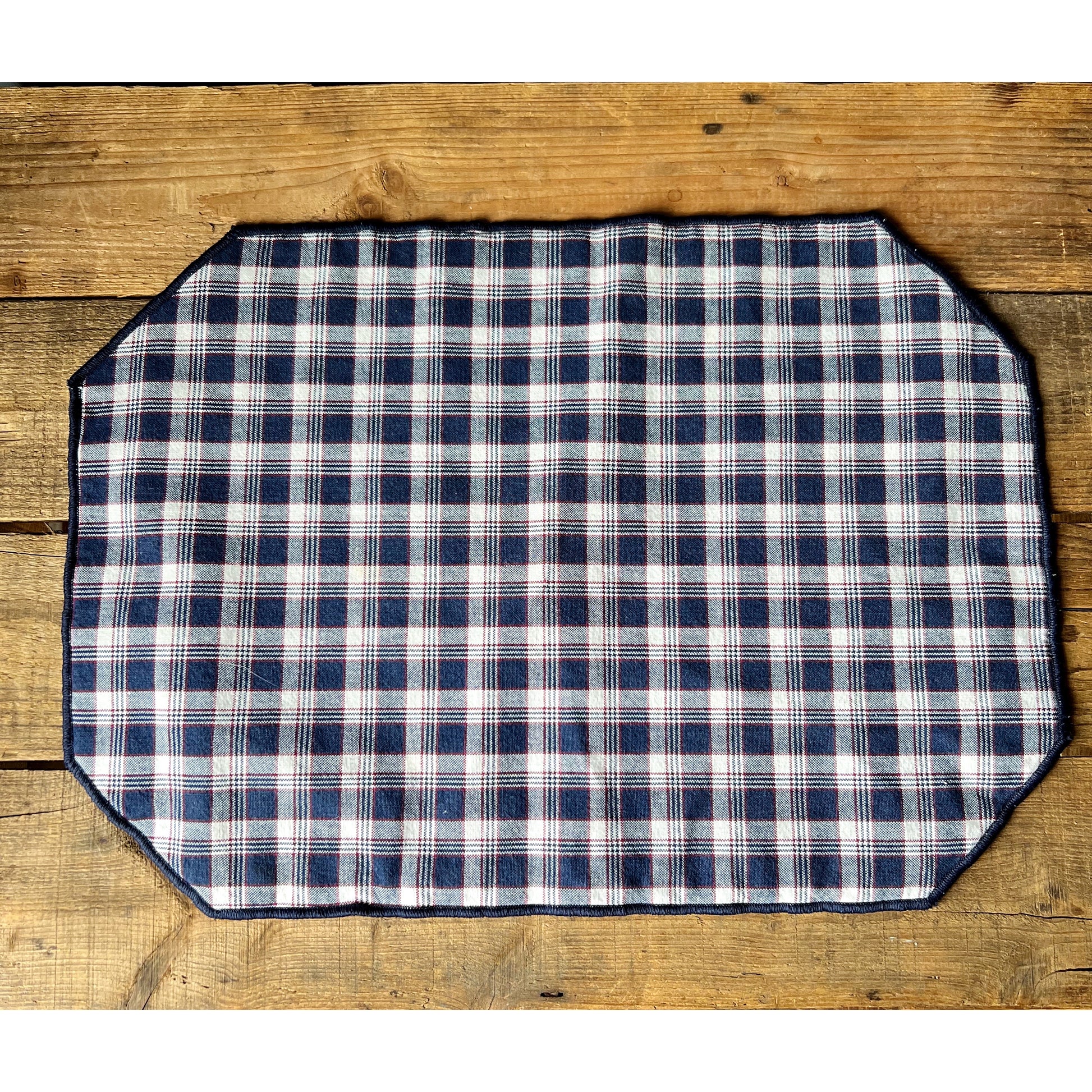 Set of 5 Vintage Plaid Placemats