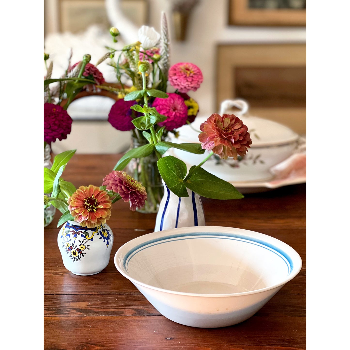 Vintage Round Serving Bowl