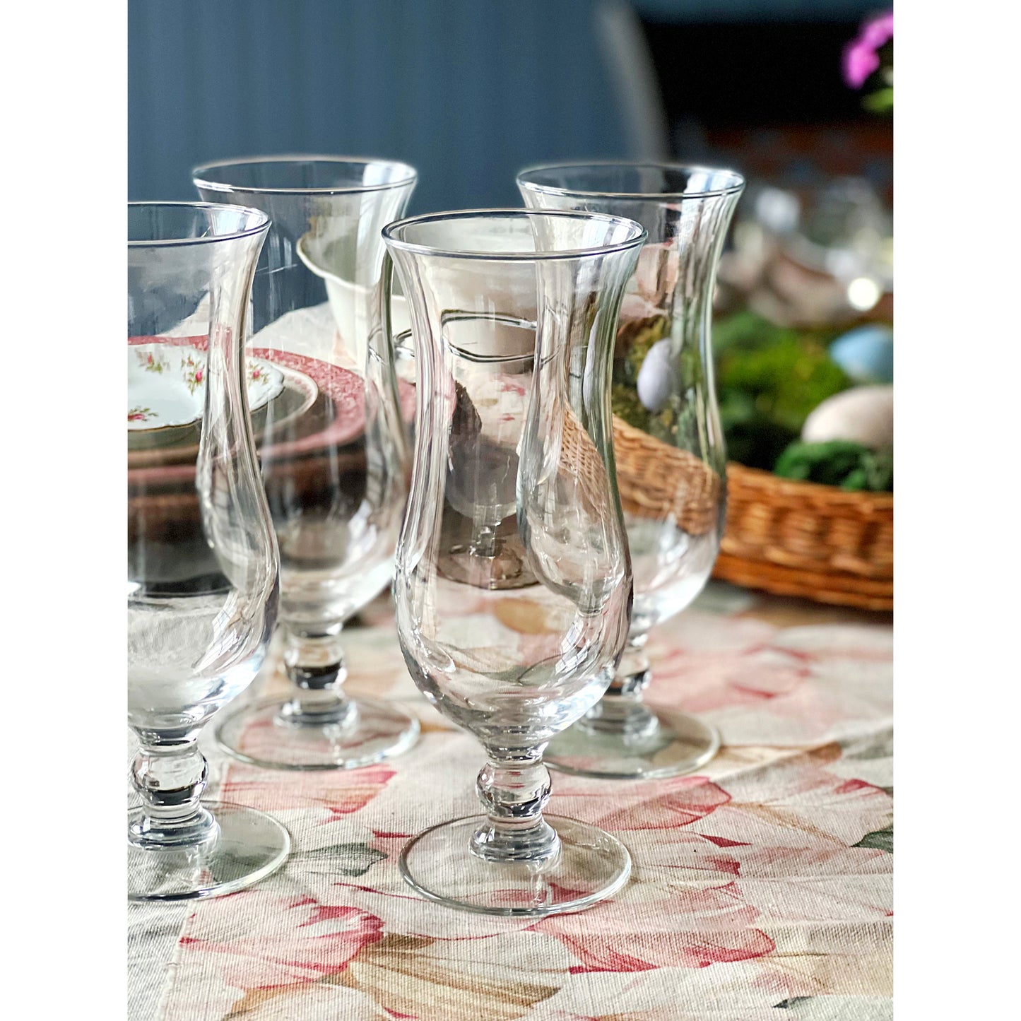 Set of 4 Tall Cocktail Glasses