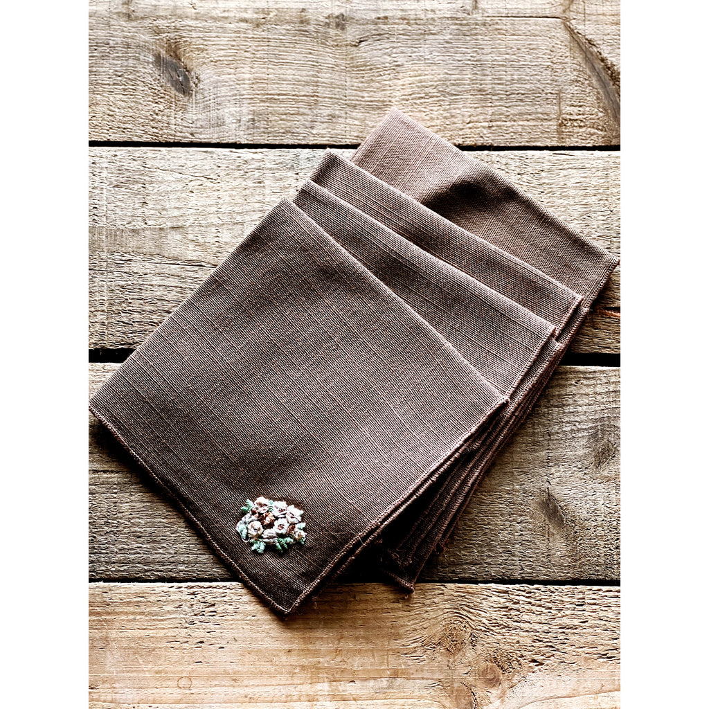 Set of 4 Vintage Cocktail Napkins