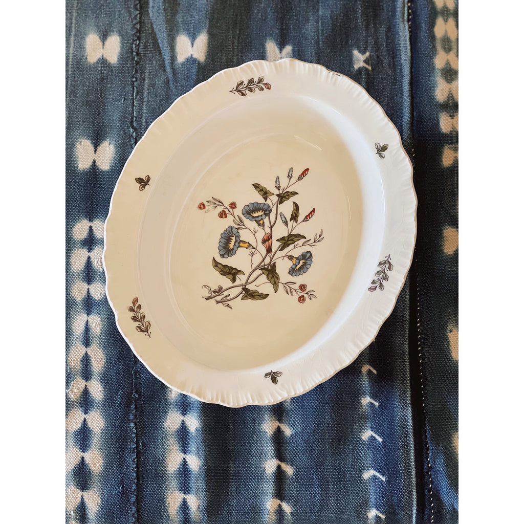 Vintage Wedgwood Williamsburg Wildflowers Oval Vegetable Bowl