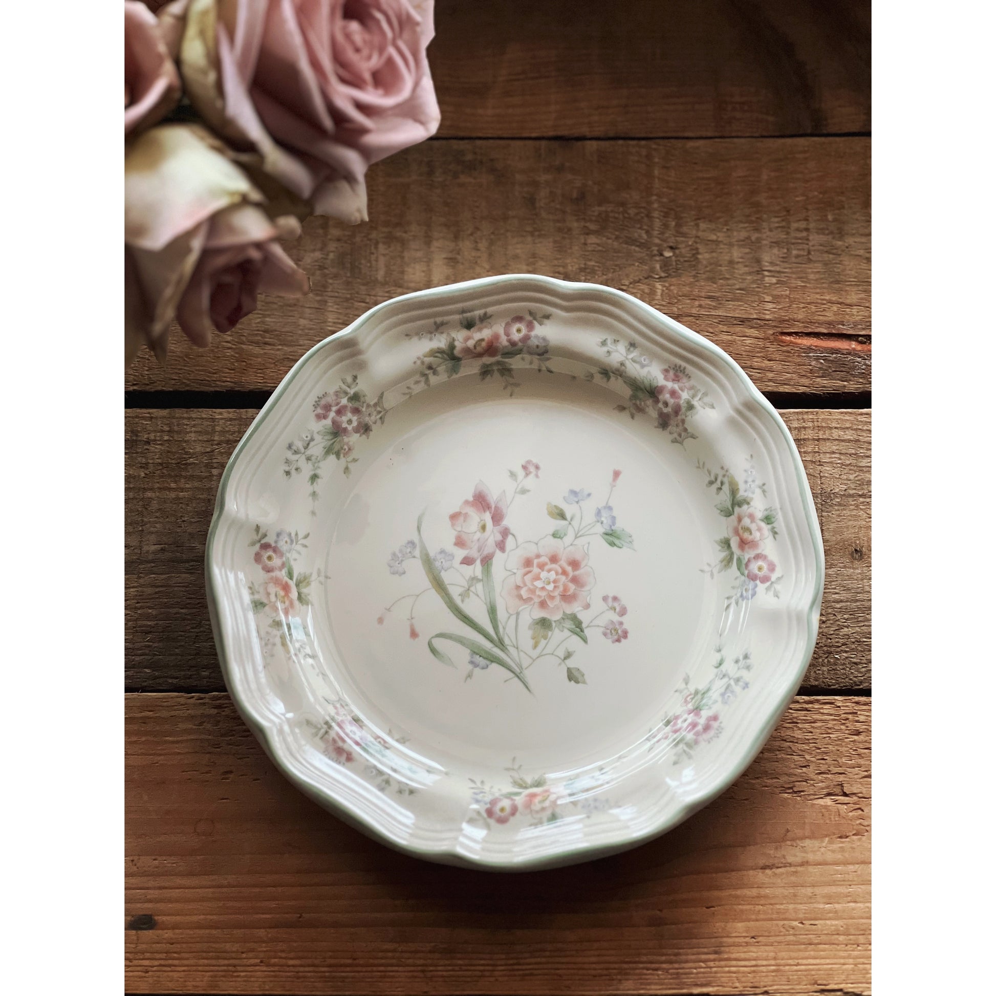Vintage Mikasa Heritage Peony Bouquet Salad Plate / Dessert Plate