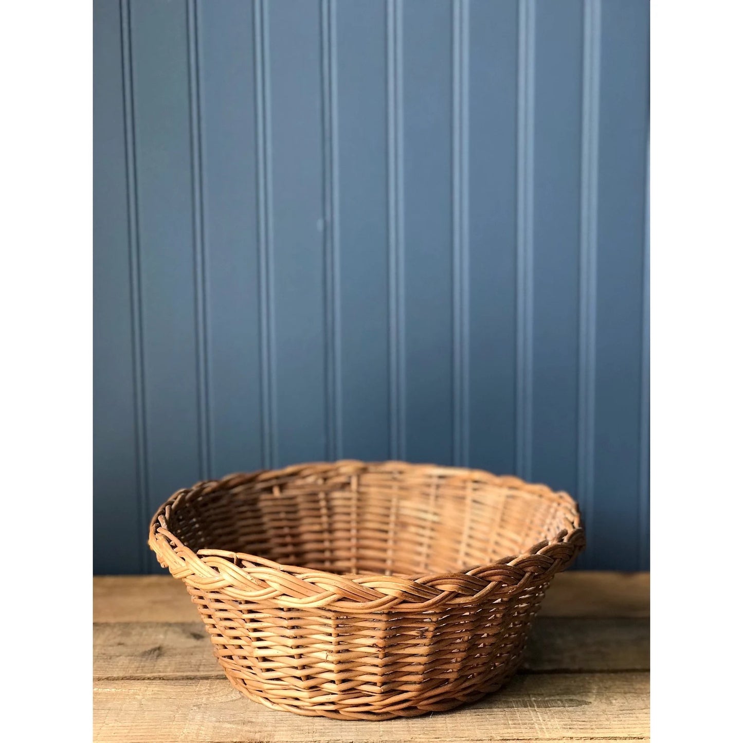 Vintage Round Woven Basket