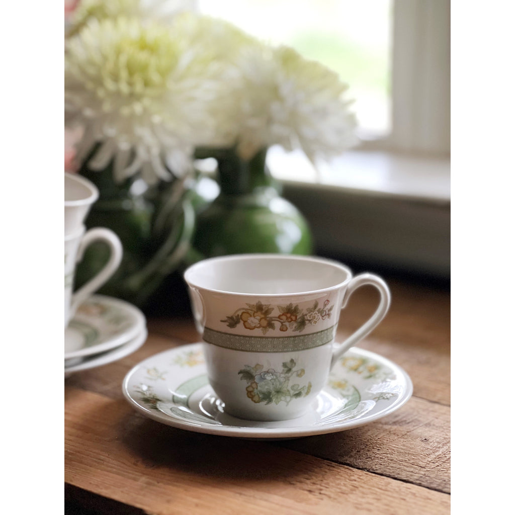 Vintage Royal Doulton Tonkin Flat Cup & Saucer Set