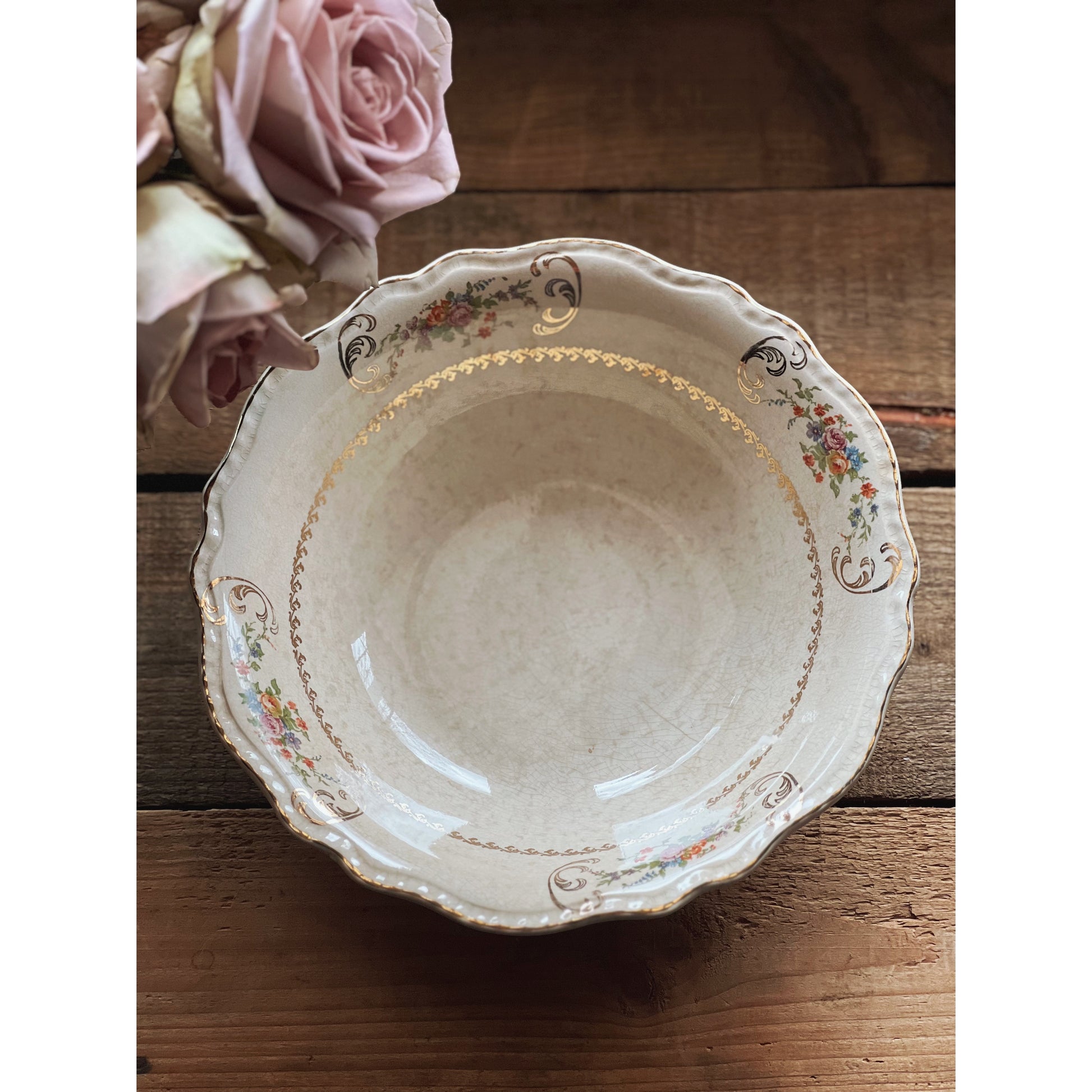 Vintage Steubenville Ivory Vegetable Bowl