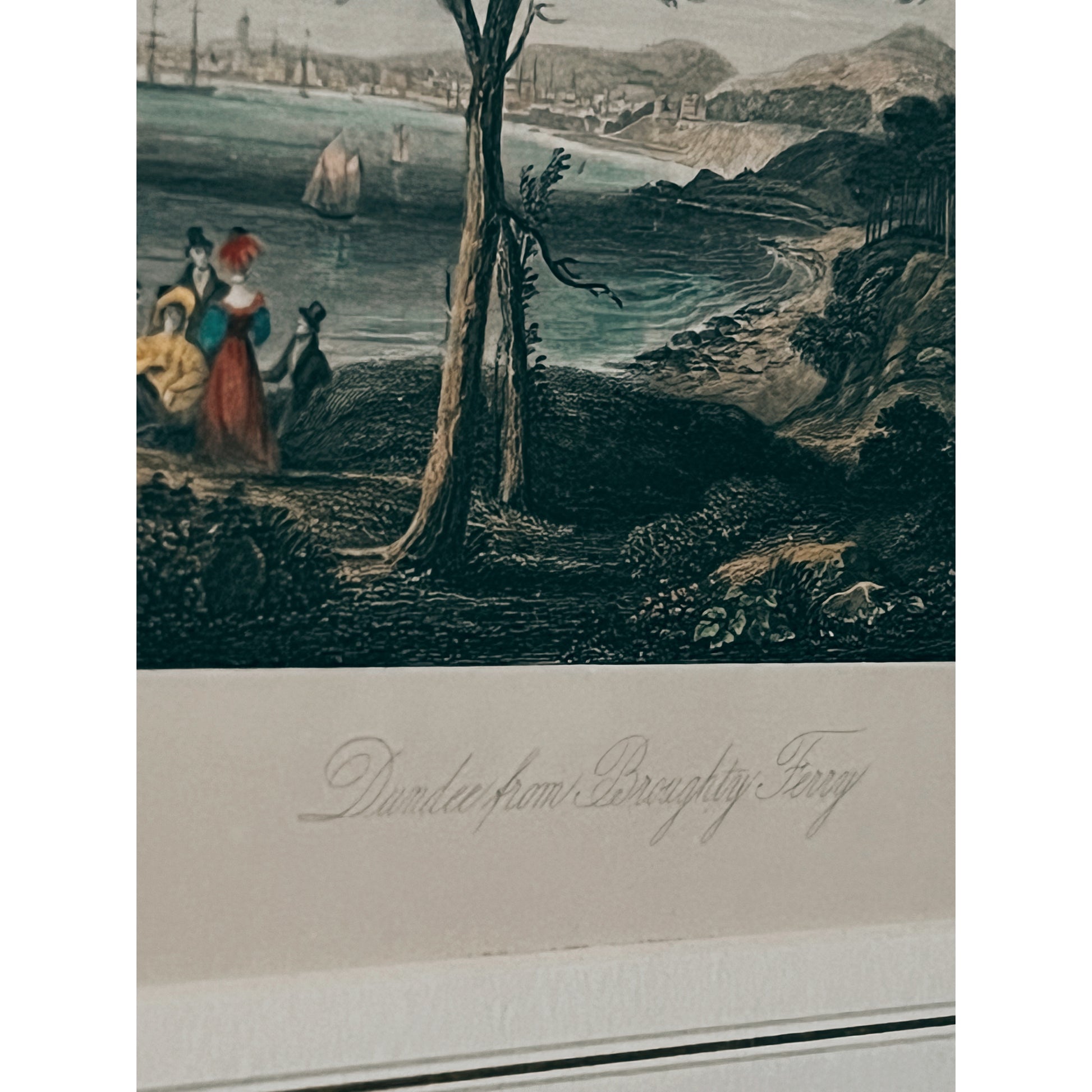 Dundee from Broughty Ferry Vintage Engraving by Andrew Thom