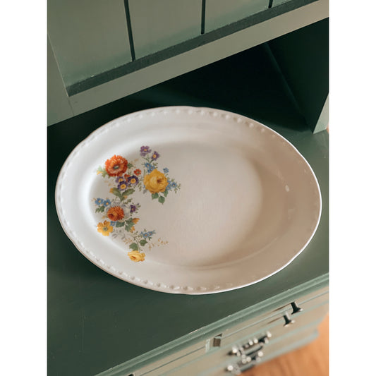 Vintage Floral Platter