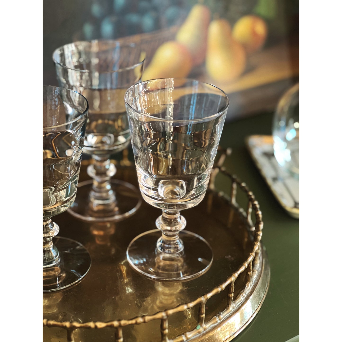 Set of 3 Vintage Water Glasses / Iced Tea Glasses