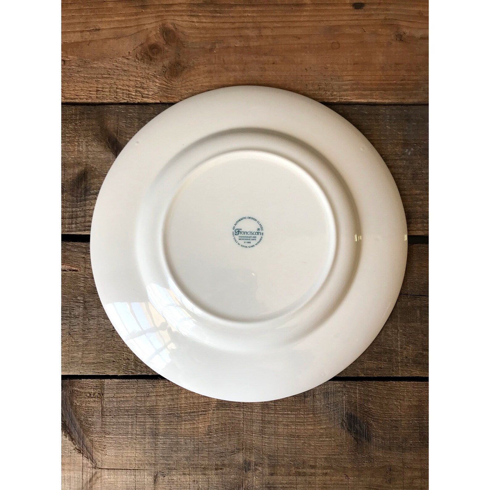 Vintage Franciscan Apple Luncheon Plate England Back Stamp