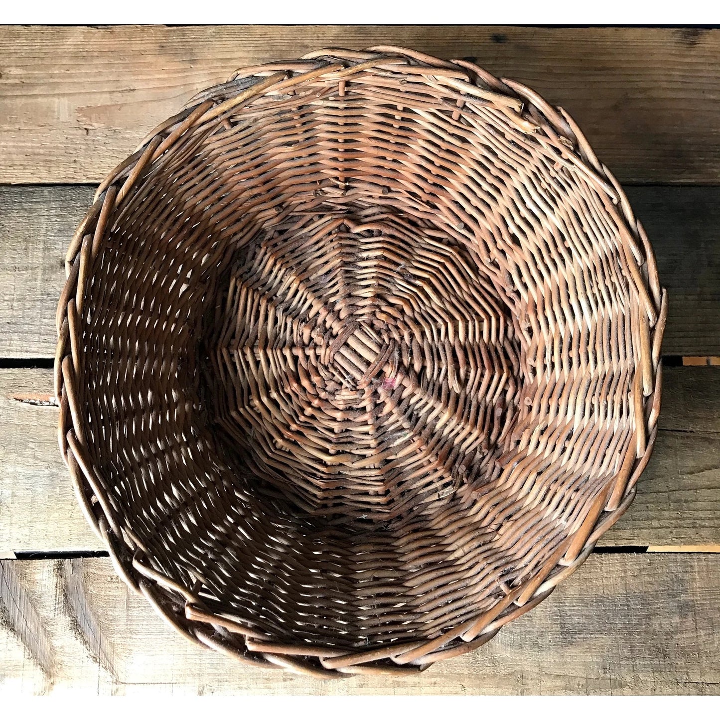 Vintage Round Woven Basket