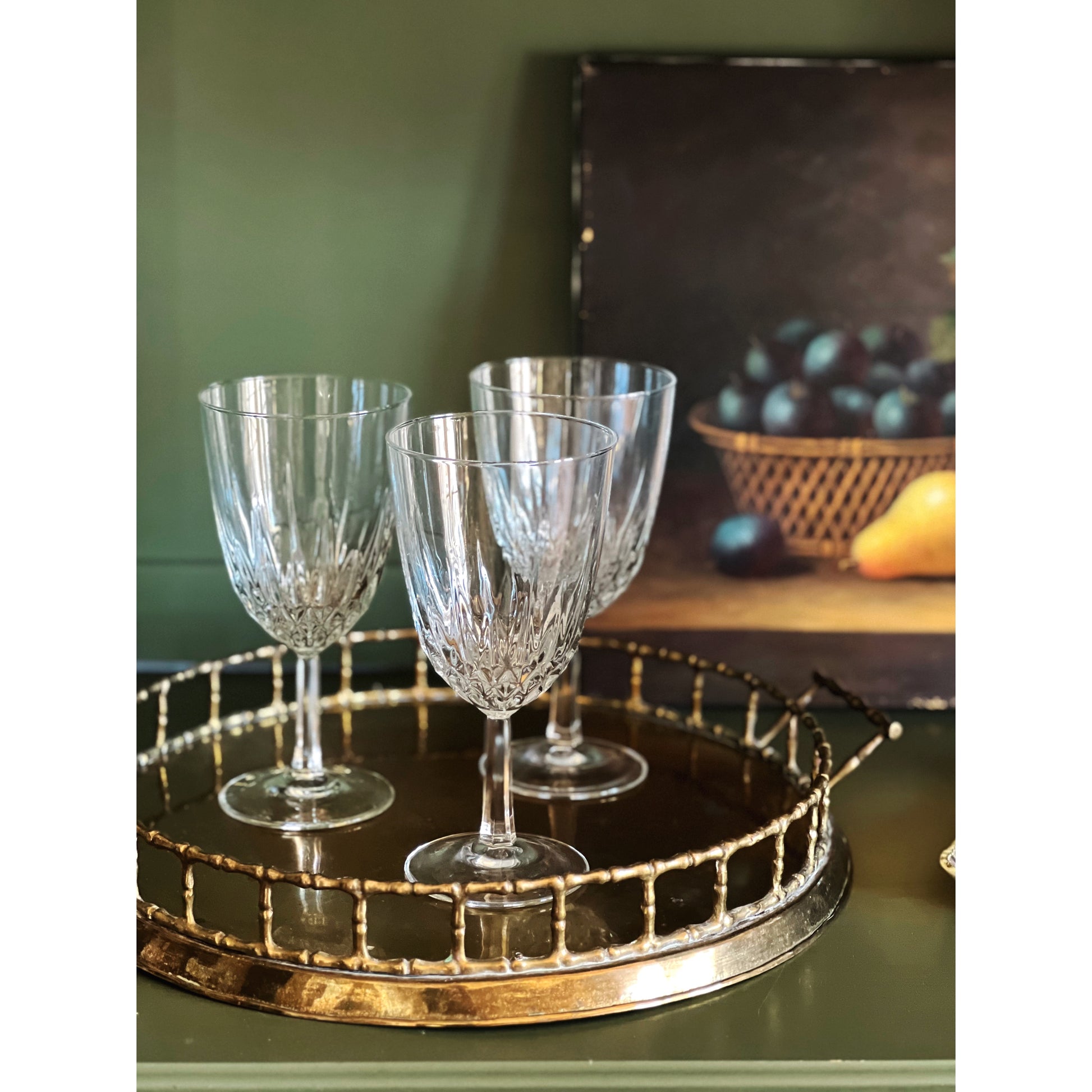 Vintage French Crystal Wine Glass