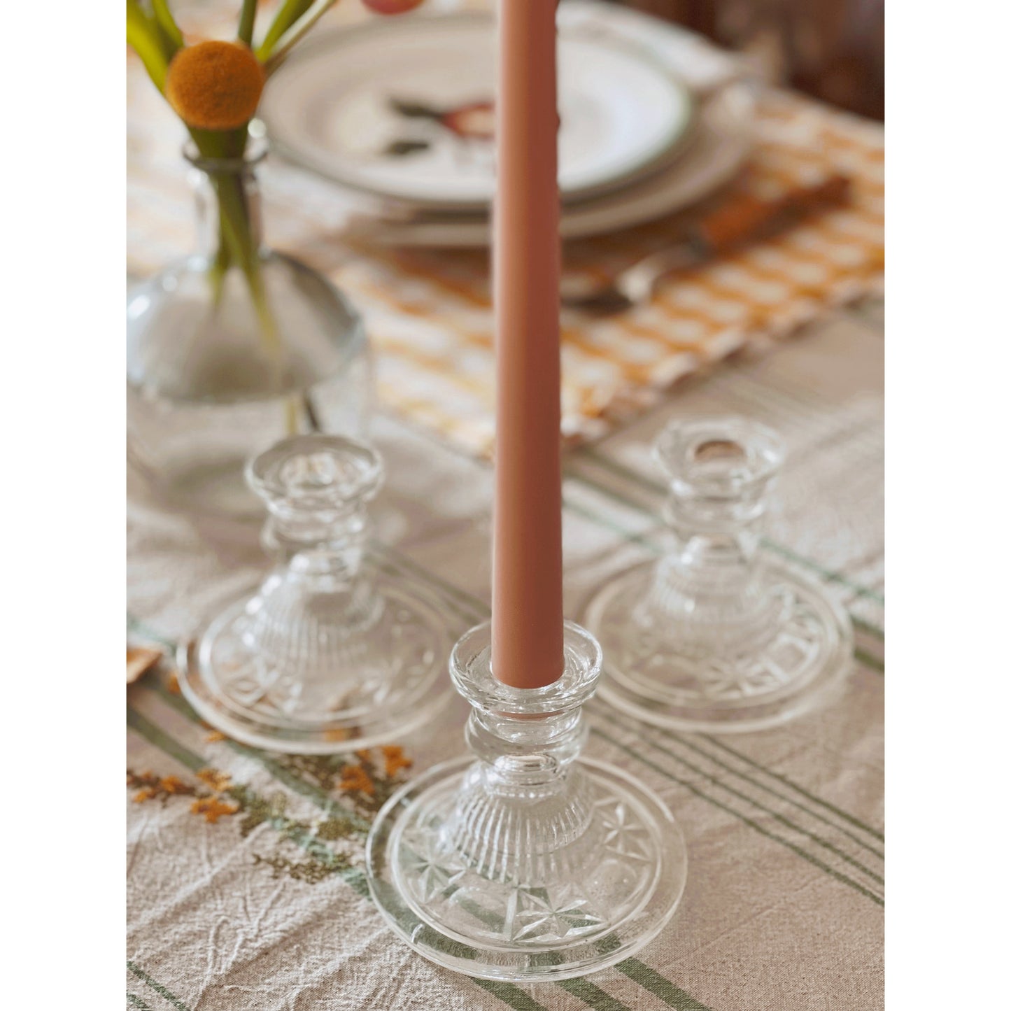 Vintage Glass Candleholder