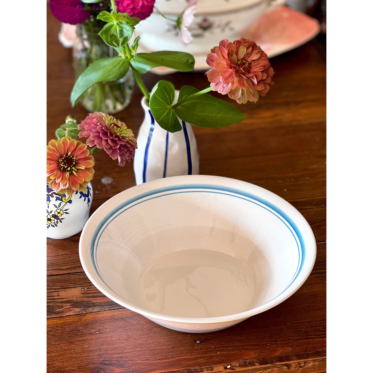 Vintage Round Serving Bowl