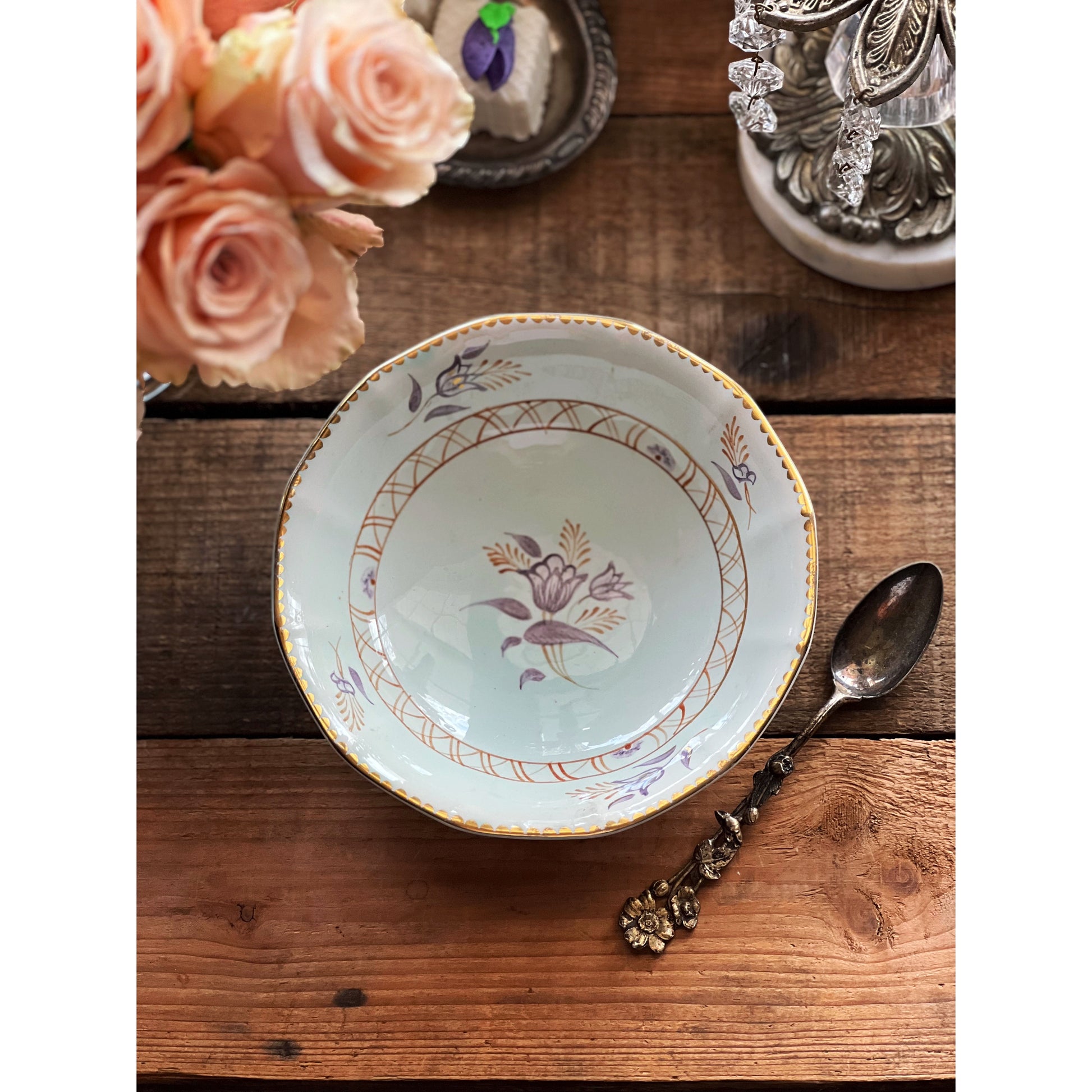 Vintage Adams Regent Calyx Ware Hand Painted Cereal Bowl