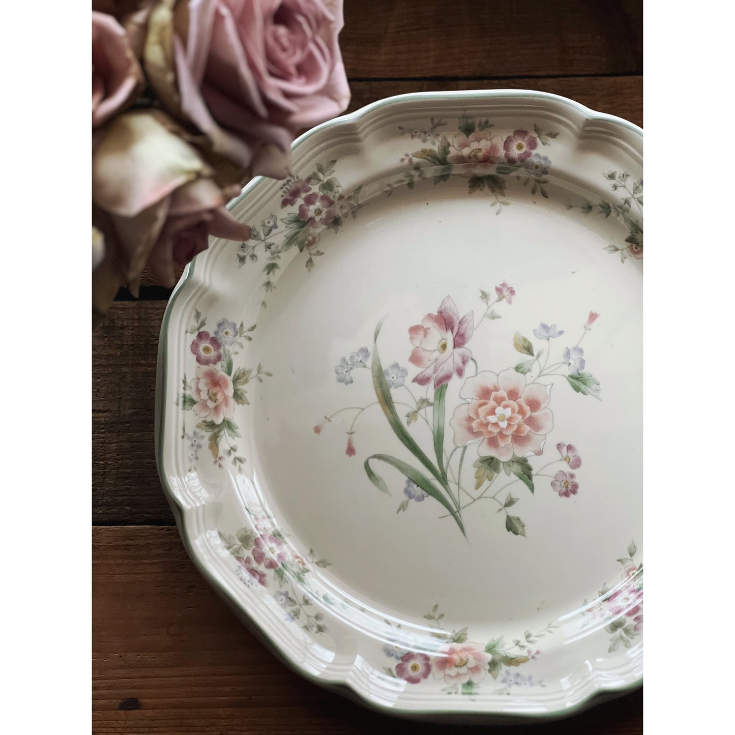 Vintage Mikasa Heritage Peony Bouquet Dinner Plate