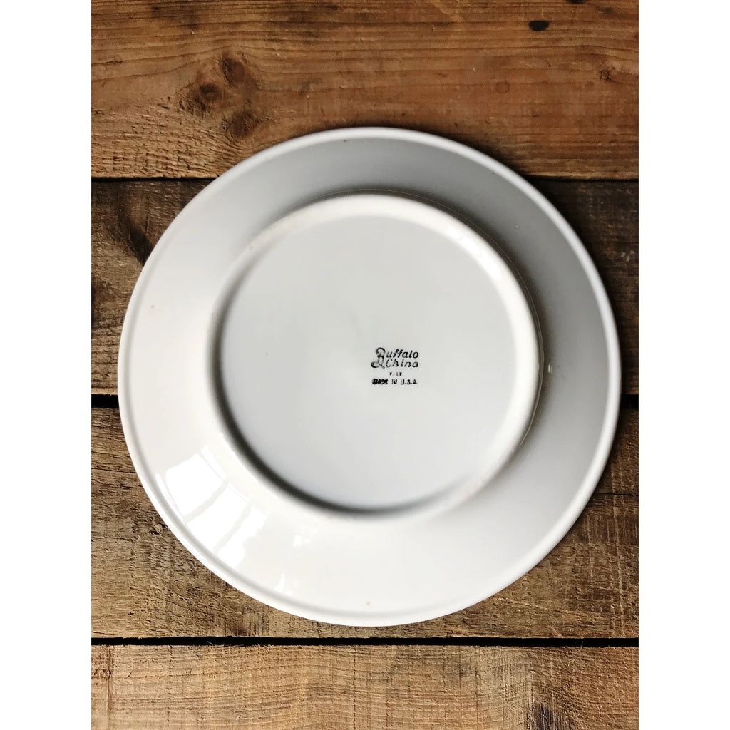 Vintage Buffalo China Brown Crest Luncheon Plate