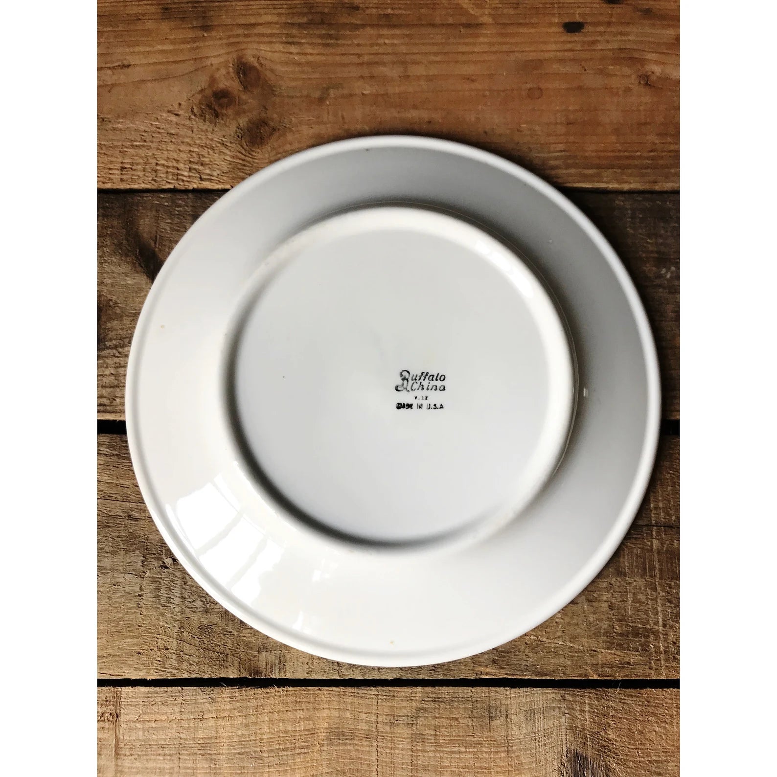Vintage Buffalo China Brown Crest Luncheon Plate