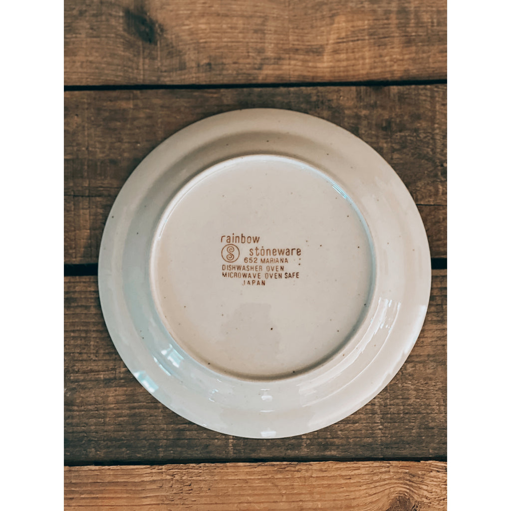 Vintage Sango Rainbow Stoneware Mariana Set of 4 Salad Plates / Dessert Plates