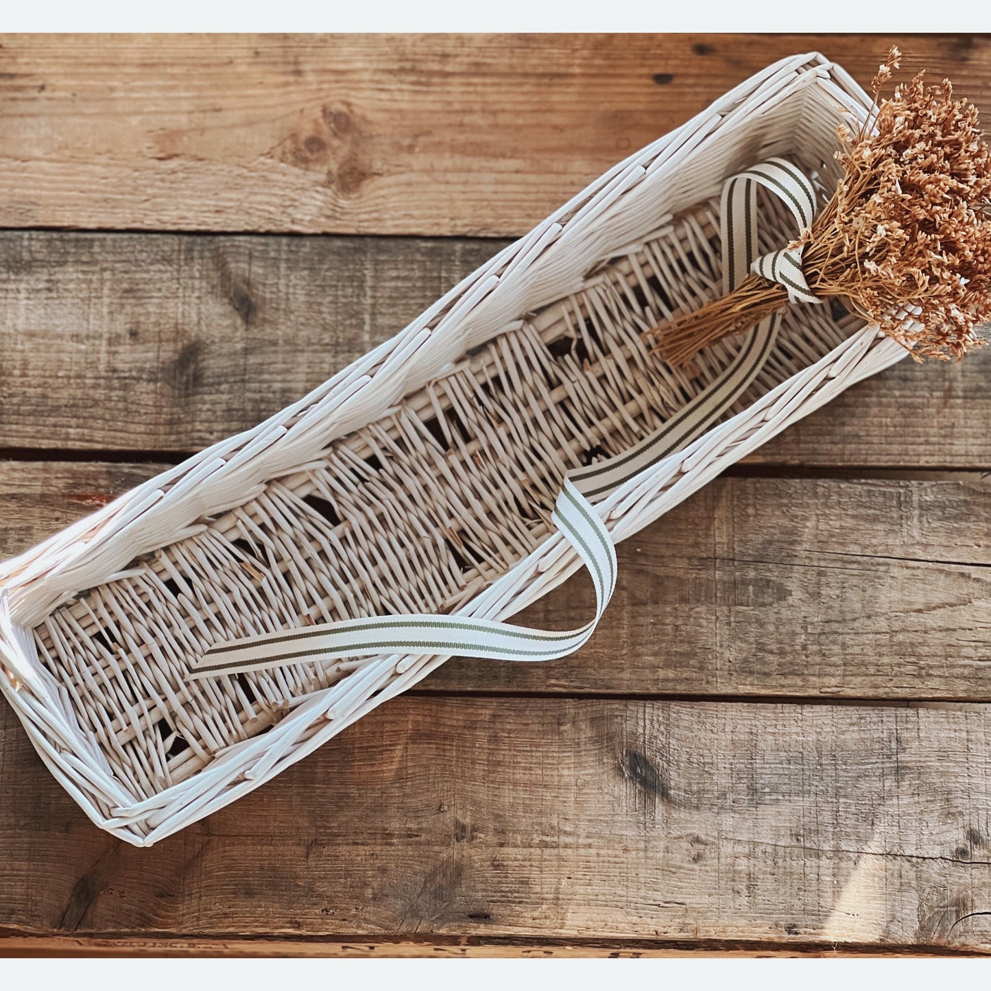 Vintage White Bread Basket