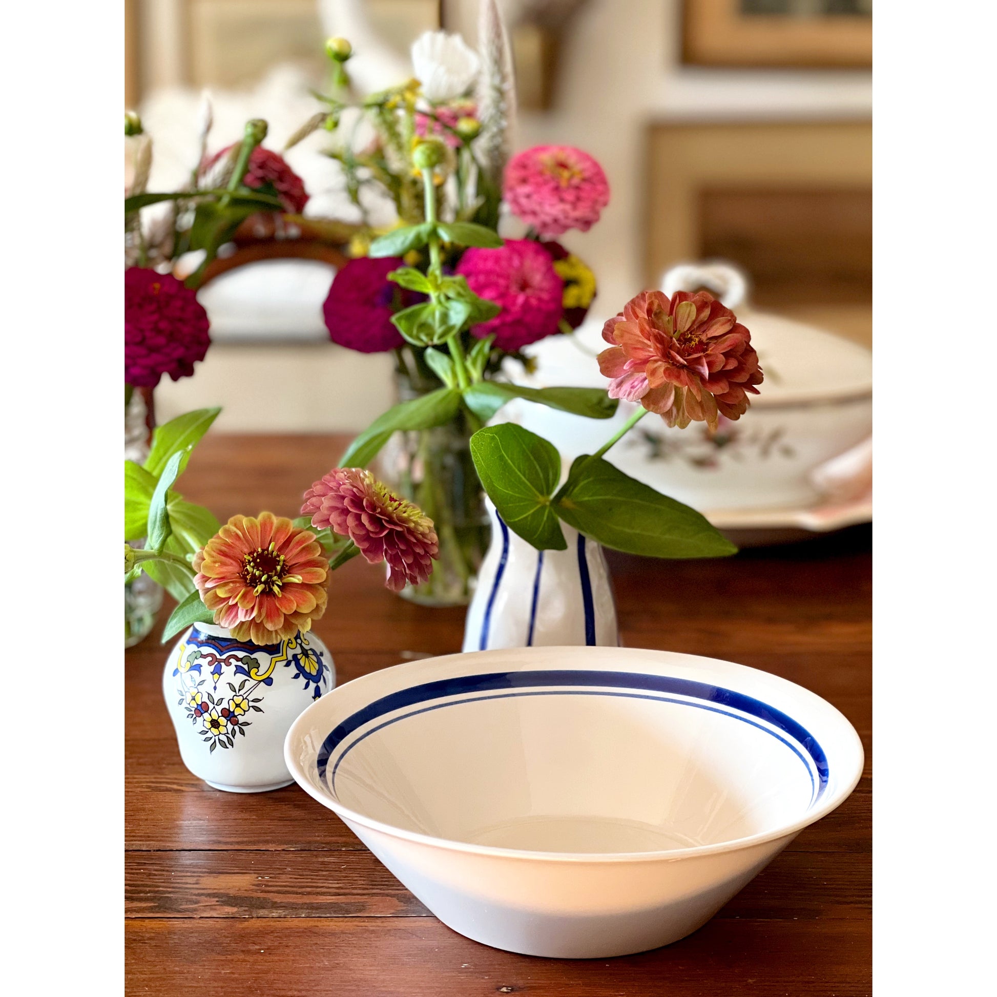 Vintage Round Serving Bowl