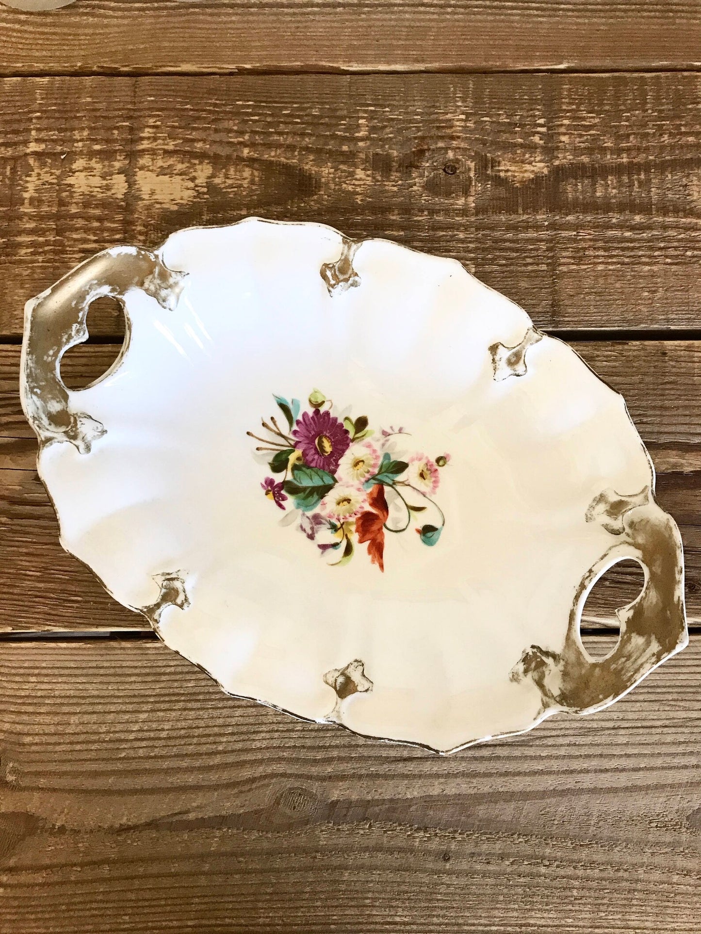 Vintage C.T. Germany Hand Painted Vegetable Bowl / Serving Bowl