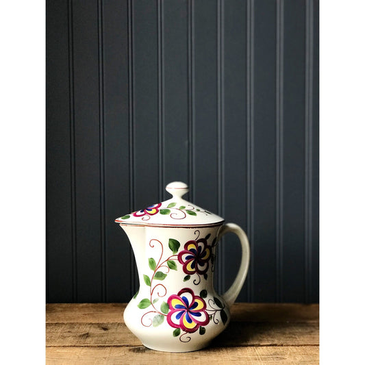 Hand Painted Vintage Coffee Pot Made in Czechoslovakia for Kaufmann's Pittsburgh