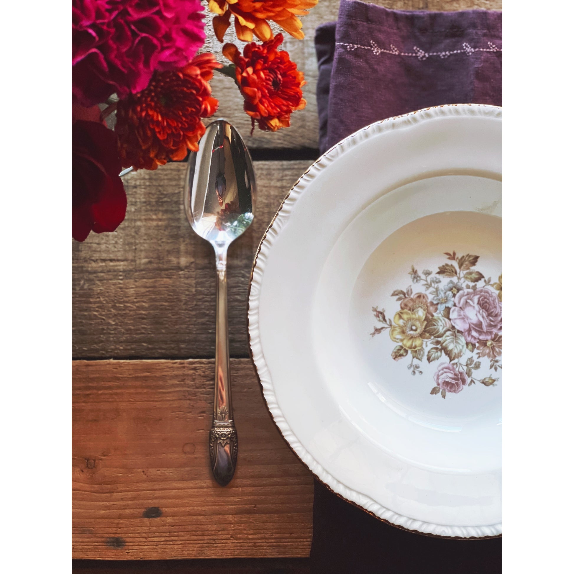 Rogers First Love Silver Plate Soup Spoon