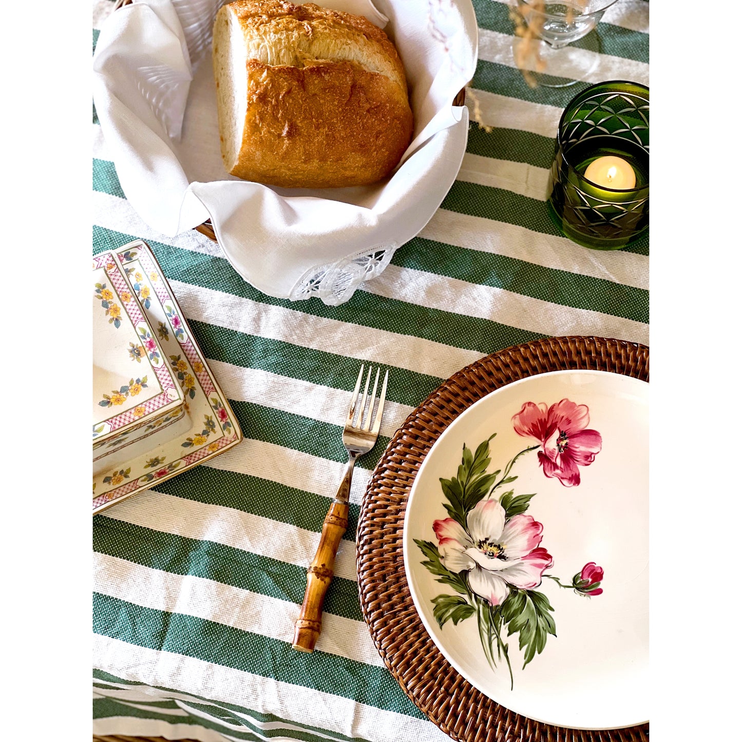 Vintage Round Woven Basket