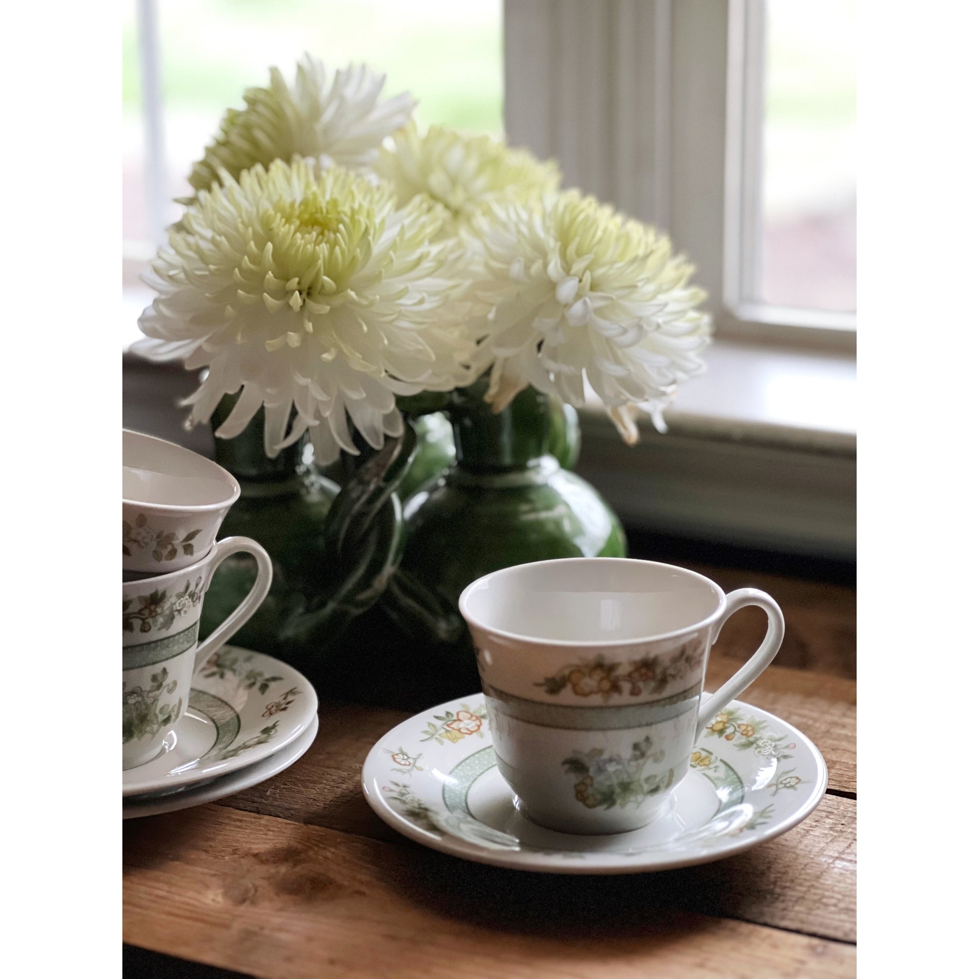 Vintage Royal Doulton Tonkin Flat Cup & Saucer Set