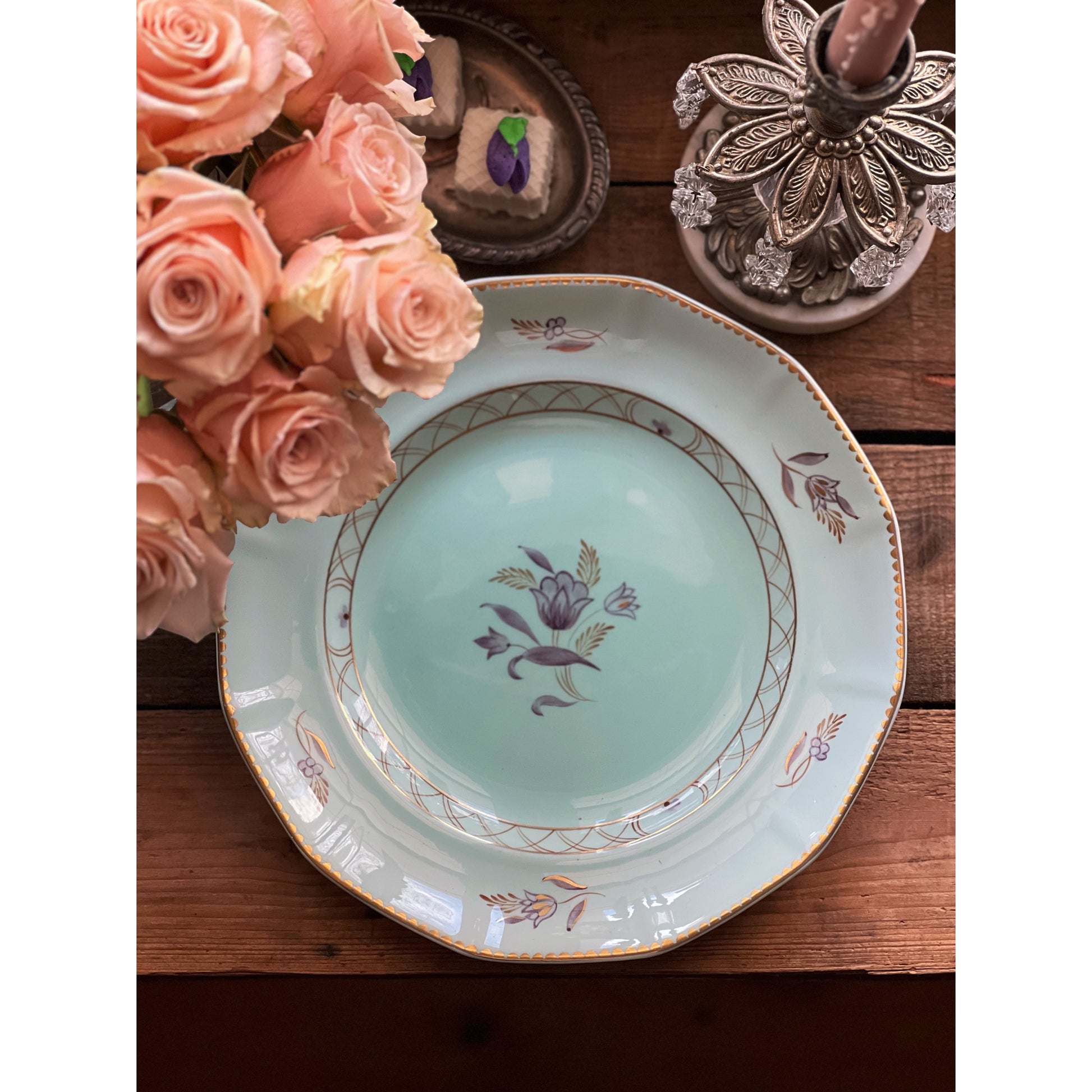 Vintage Adams Regent Calyx Ware Hand Painted Dinner Plate
